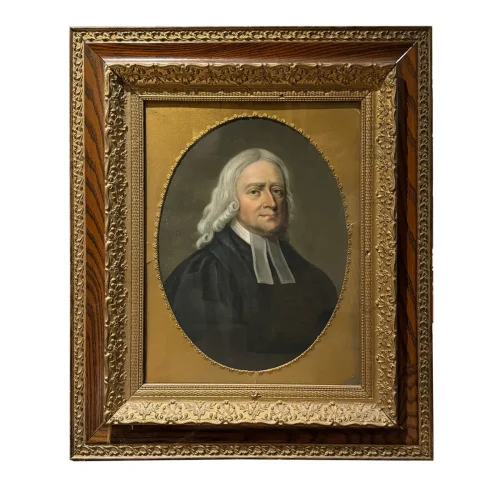 FA0601 Ornately Framed Victorian Portrait of John Wesley