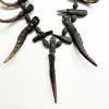 IP1382 Boar Tusk, Antler and Carved Figural Necklace
