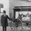 19TH CENTURY FUNERAL CARRIAGE PHOTOGRAPH OTTERVILLE ONTARIO