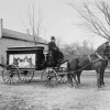 19TH CENTURY FUNERAL CARRIAGE PHOTOGRAPH OTTERVILLE ONTARIO