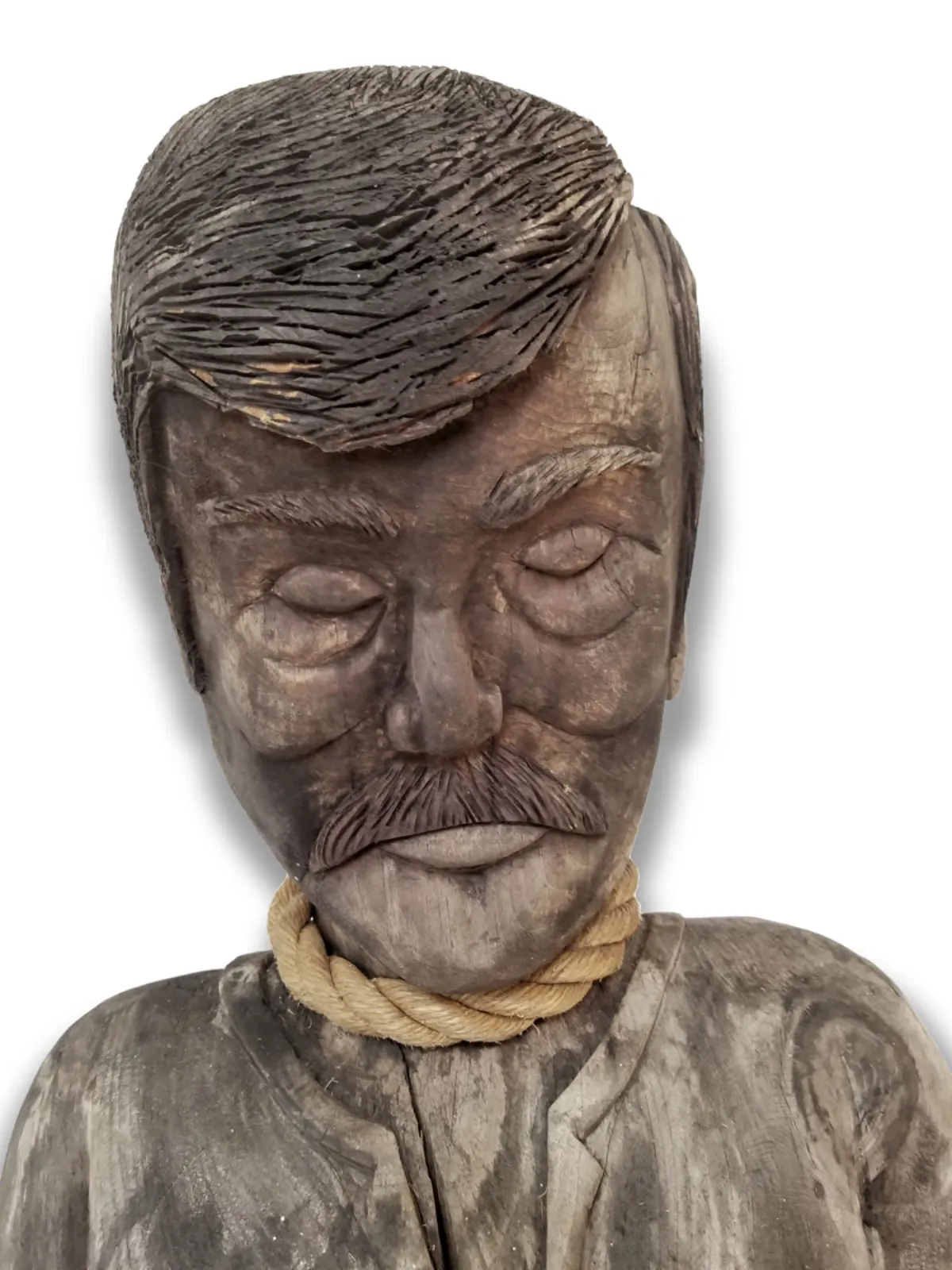 MA021-Hang-Man-Face Carved wooden figure – the hanging sheriff