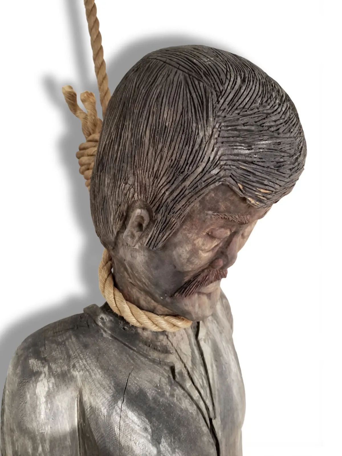 MA021-Hang-Man-Head Carved wooden figure – the hanging sheriff