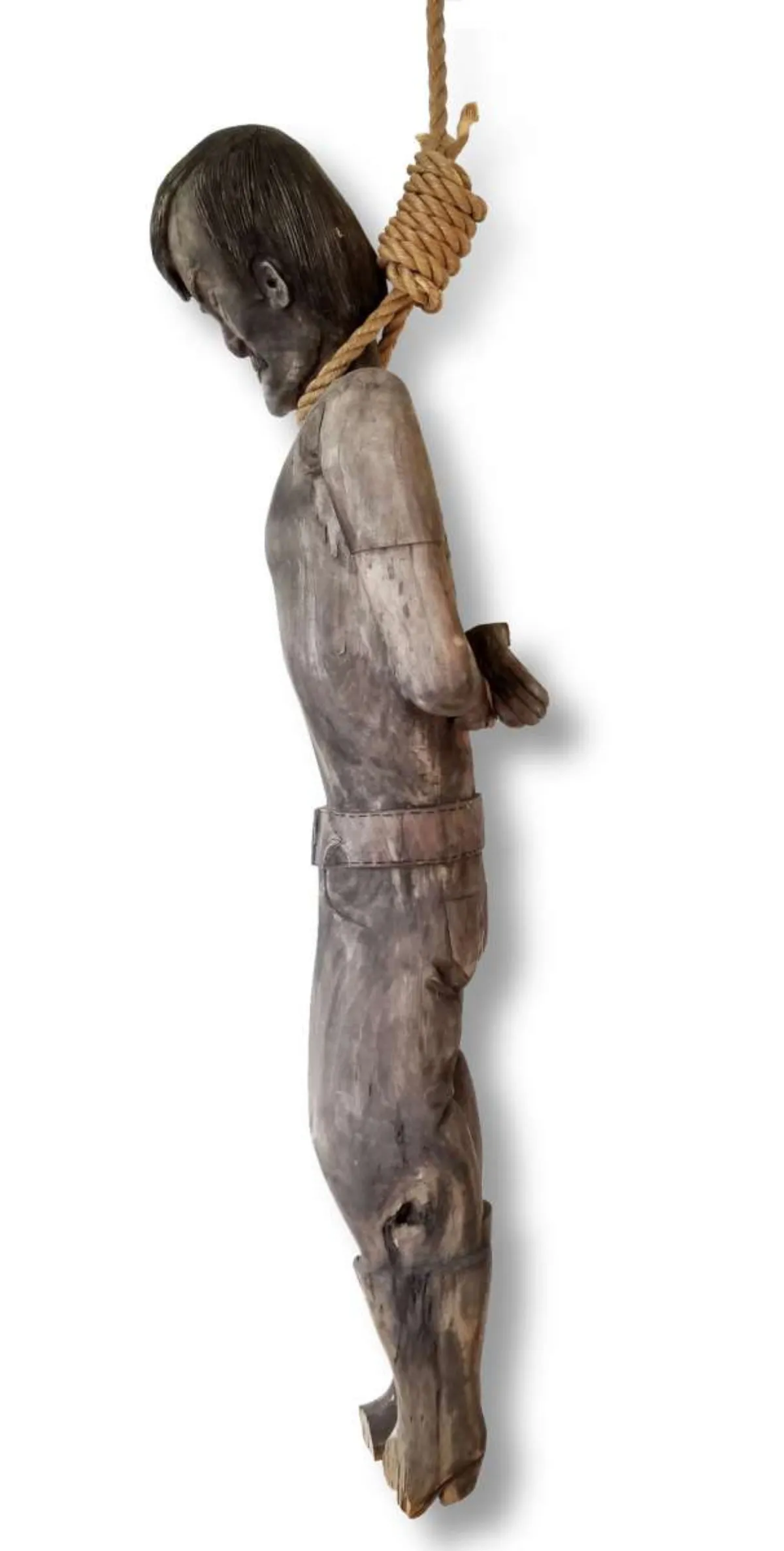 MA021-Hang-Man-Side Carved wooden figure – the hanging sheriff