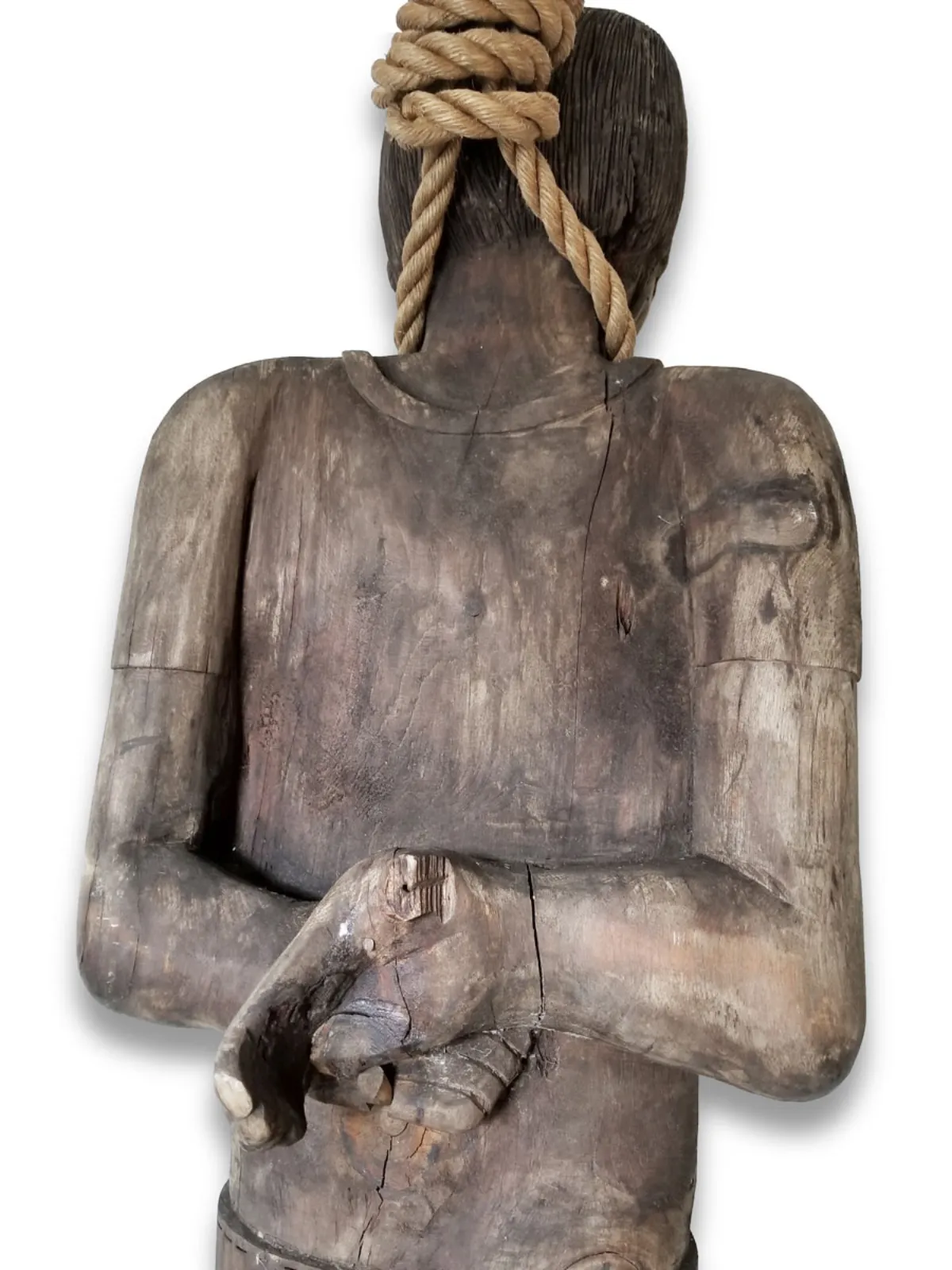 MA021Hang-Man-Back-Uper-Close Carved wooden figure – the hanging sheriff
