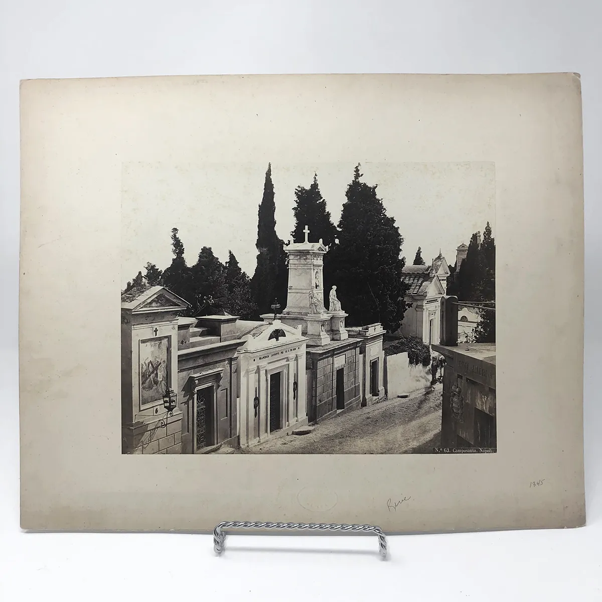 Cemetery in Naples, Italy, Captioned No. 63 Camposanto. Napoli.