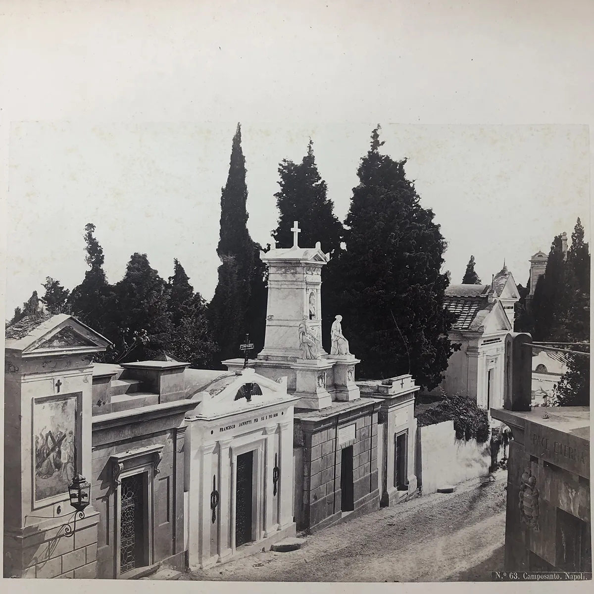 Cemetery in Naples, Italy, Captioned No. 63 Camposanto. Napoli.