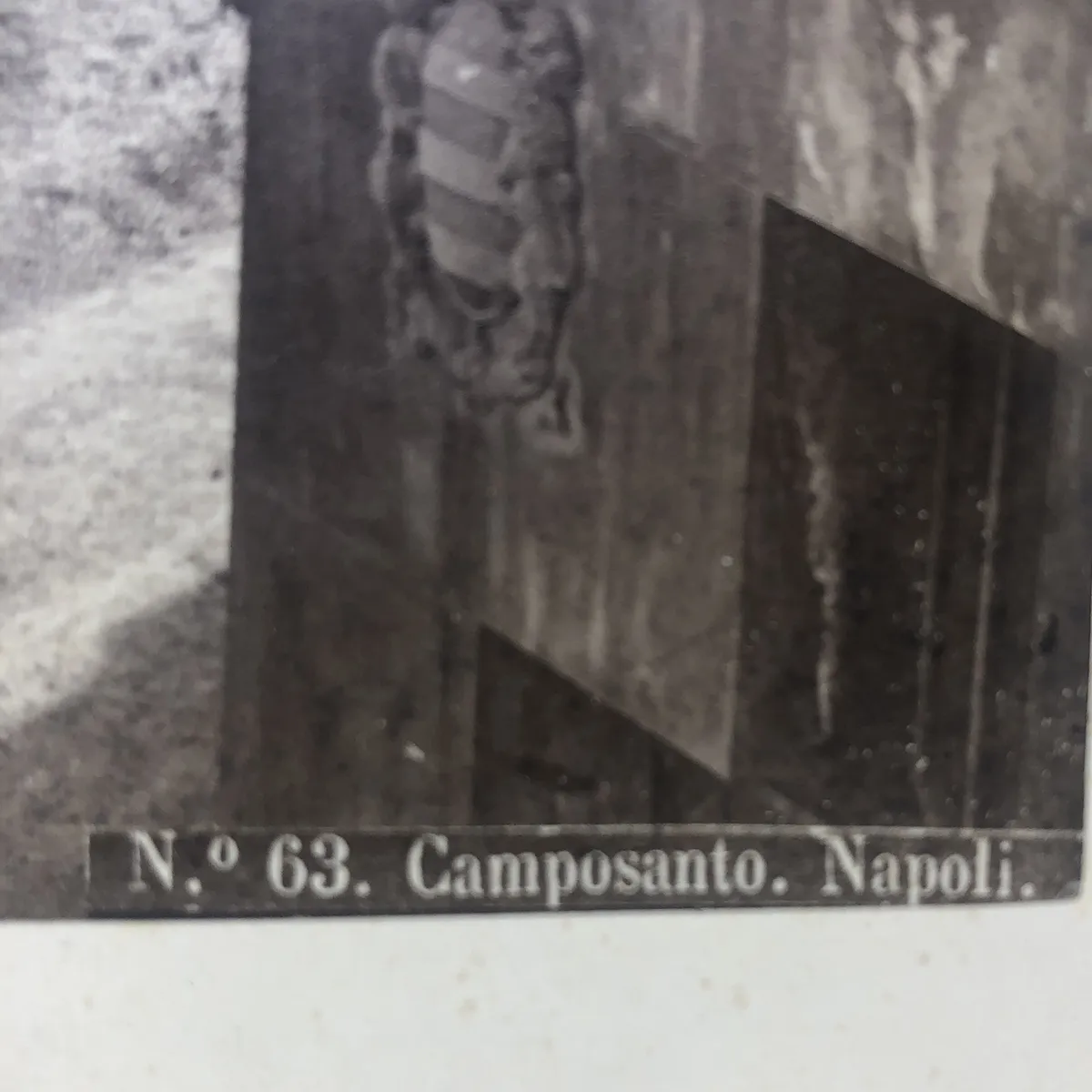 Cemetery in Naples, Italy, Captioned No. 63 Camposanto. Napoli.