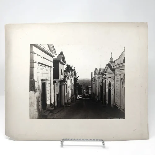 19th Century Cemetery in Naples, Italy, captioned No. 61 Camposanto. Napoli.