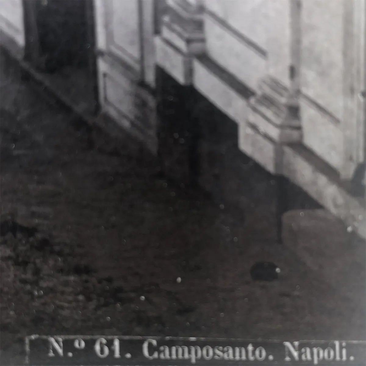 19th Century Cemetery in Naples, Italy, captioned No. 61 Camposanto. Napoli.