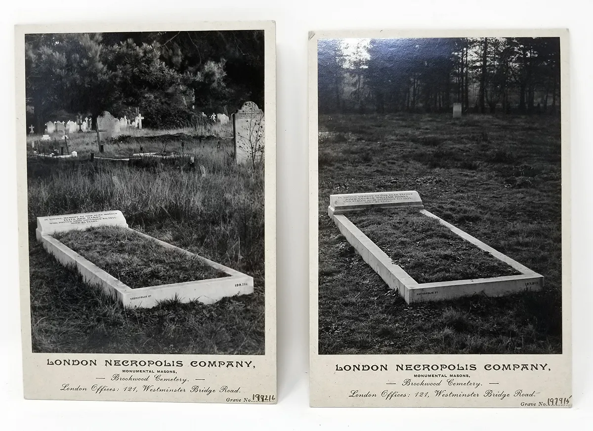 London Necropolis Company Grave Plot Identification Photos