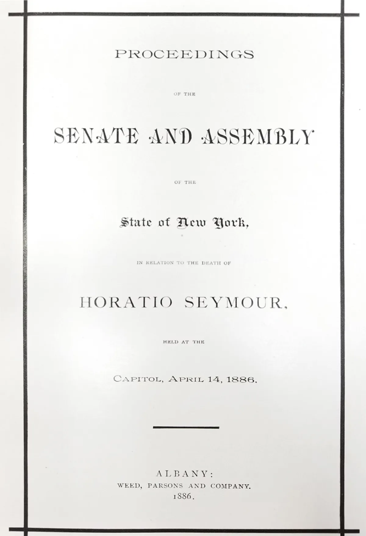 MA080-B-1 The Death of Horatio Seymour