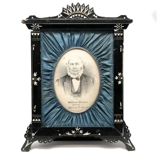 Stunning 1880s Memento Mori Framed Remembrance