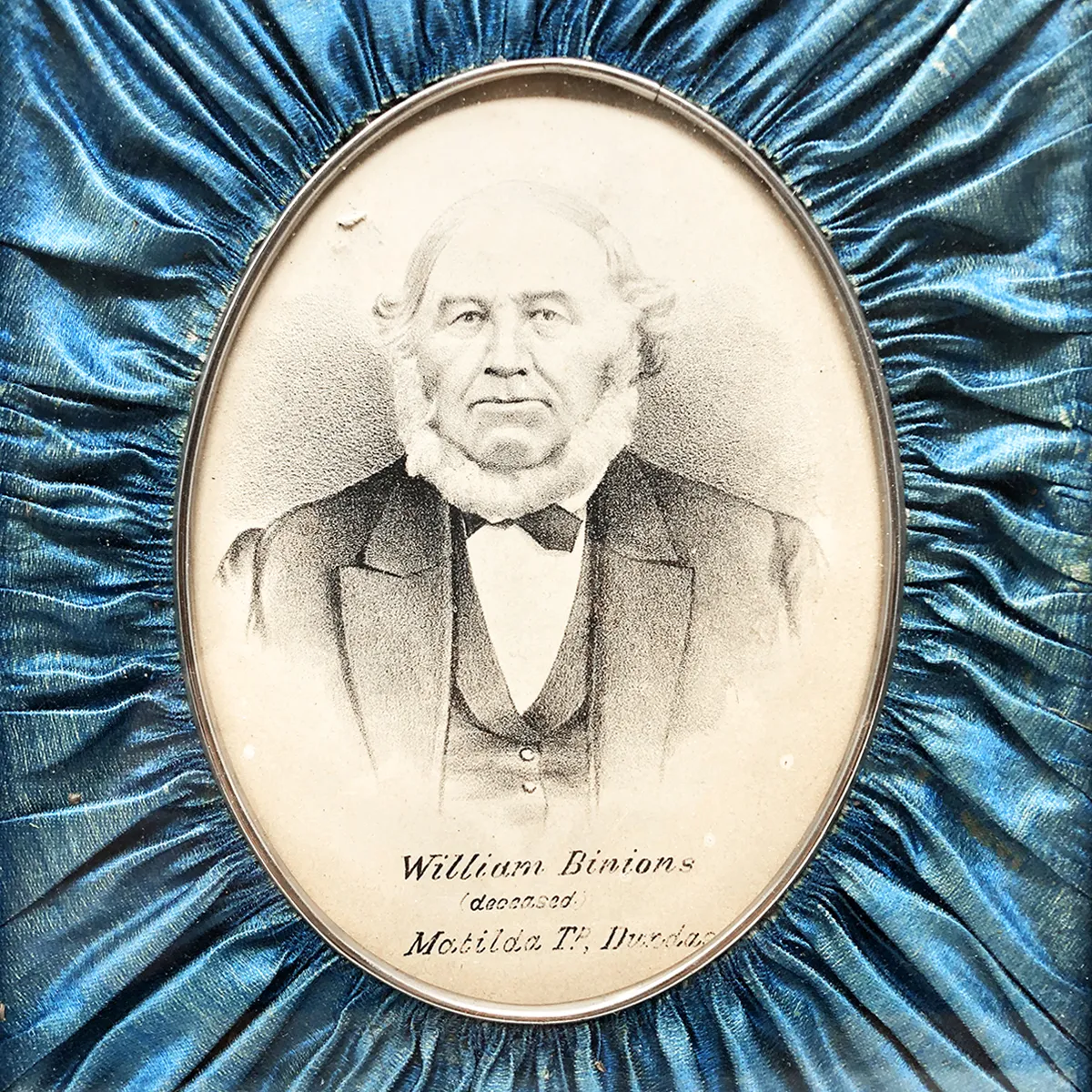 MA110B Stunning 1880s Memento Mori Framed Remembrance