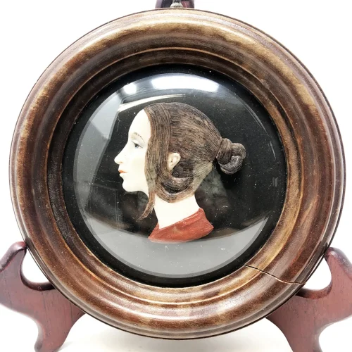Wonderful Victorian Wax Sculpt Memento Mori