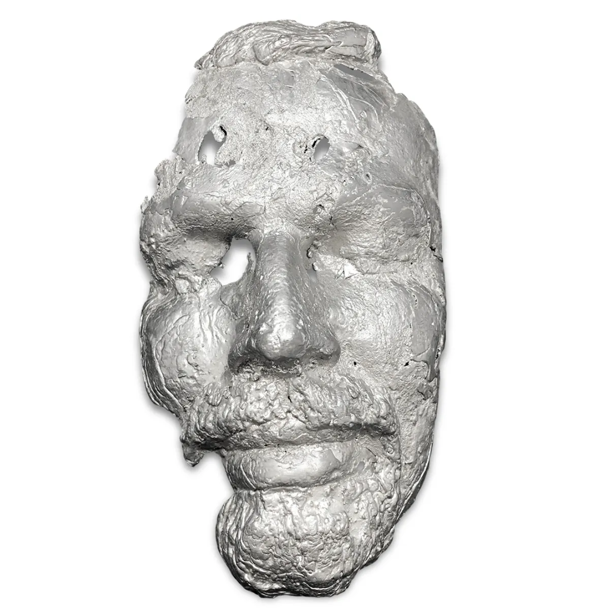 Macabre Aluminium Death Mask Art Sculpture 1