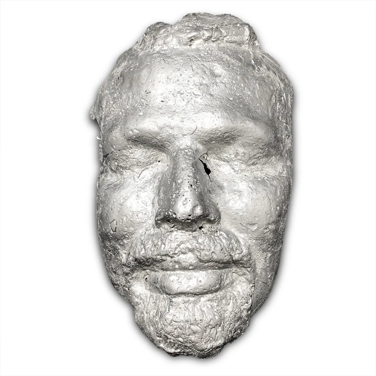 Macabre Aluminium Death Mask Art Sculpture 2