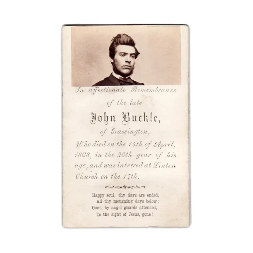 MA1361 1868 Memento Mori CDV photograph of John Buckle