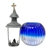 MA1382 Cobalt Flash 19th Century Funeral Globe