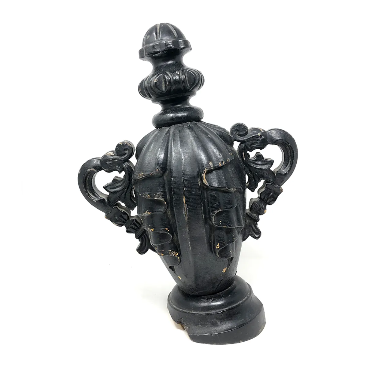 Stunning Mid Victorian Funeral Carriage Wooden Carved Finials