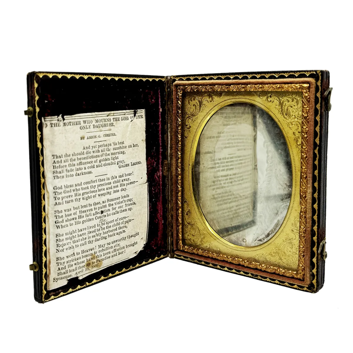 1857 Post Mortem Memento Mori Daguerreotype of a Child Sixth Plate