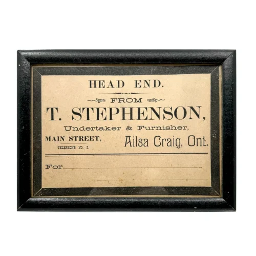 Early 20th Century Coffin Shipping Label