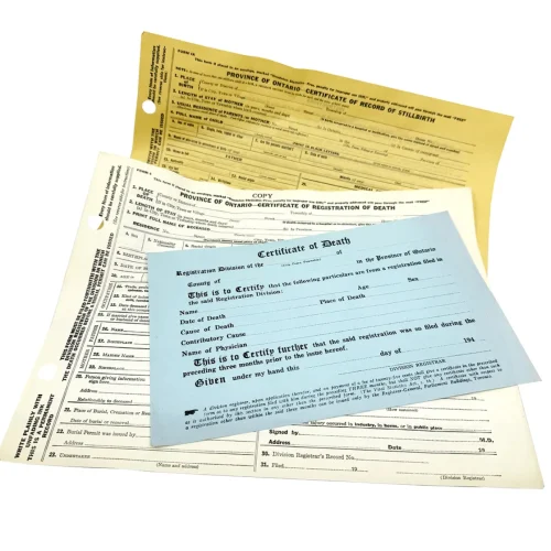Grouping of 20th Century Death Related Government Documents