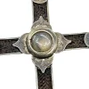 Incredible Memento Mori Victorian Memorial Hair Cross Pendant