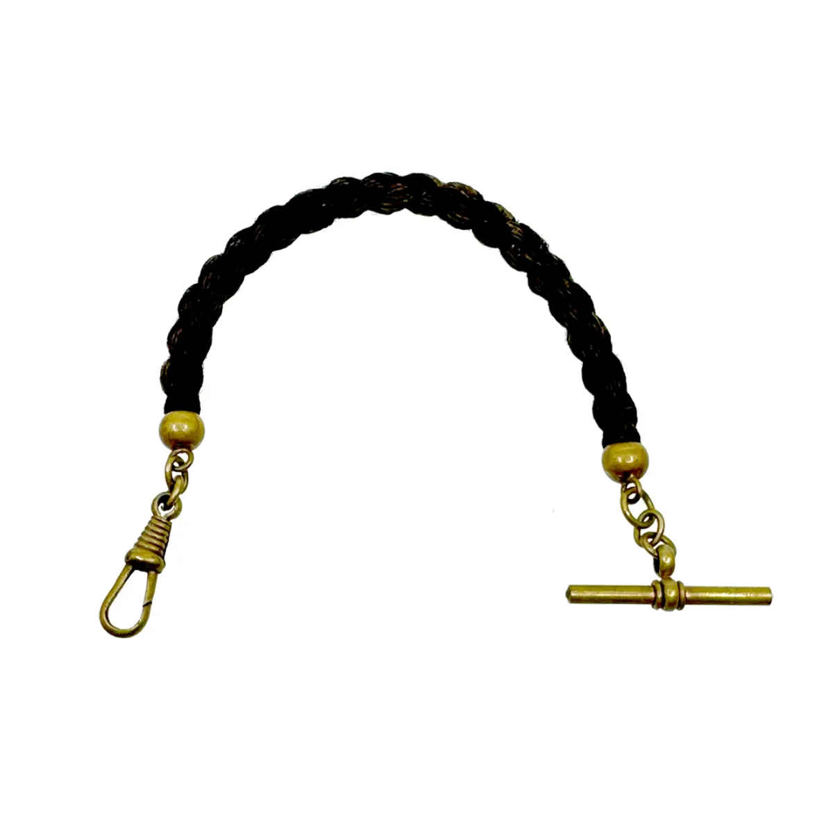 MA1511 Rare Memento Mori Victorian Memorial Hair Watch Fob