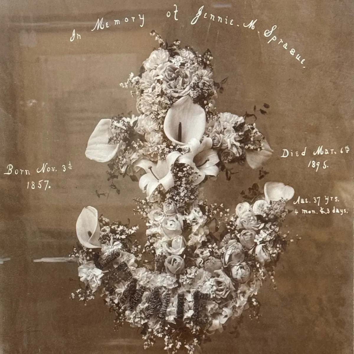 MA1522 Extraordinarily Large Memento Mori Memorial Large Format Photograph