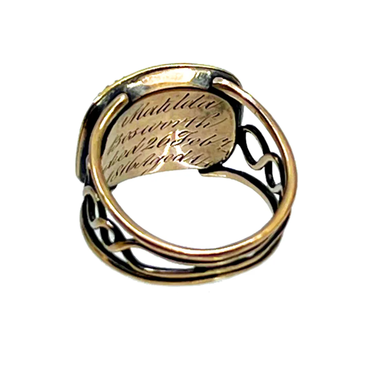 Gorgeous 1816 Memento Mori Victorian Memorial Hair Ring