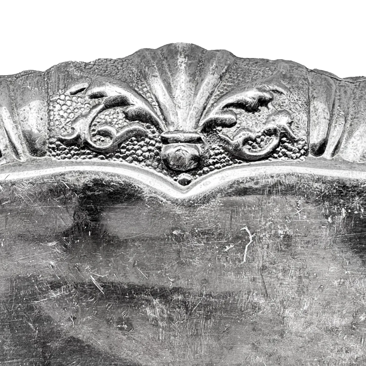 19th Century Metal Memorial Casket Plaque
