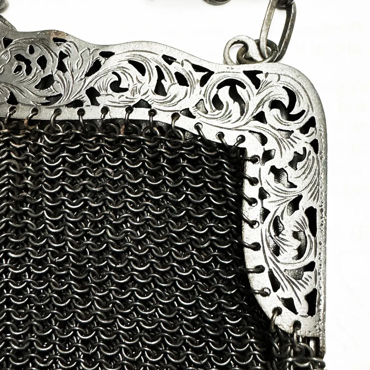 Mourning French Fashion Accessory Chainmail Purse
