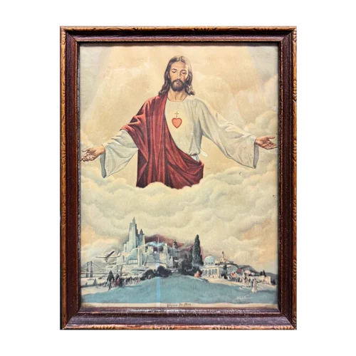 Mid 20th Century Framed Jesus Print