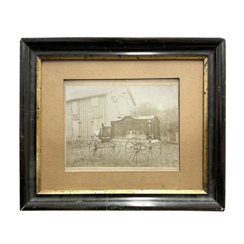 19th Century Photograph Horse Drawn Hearse