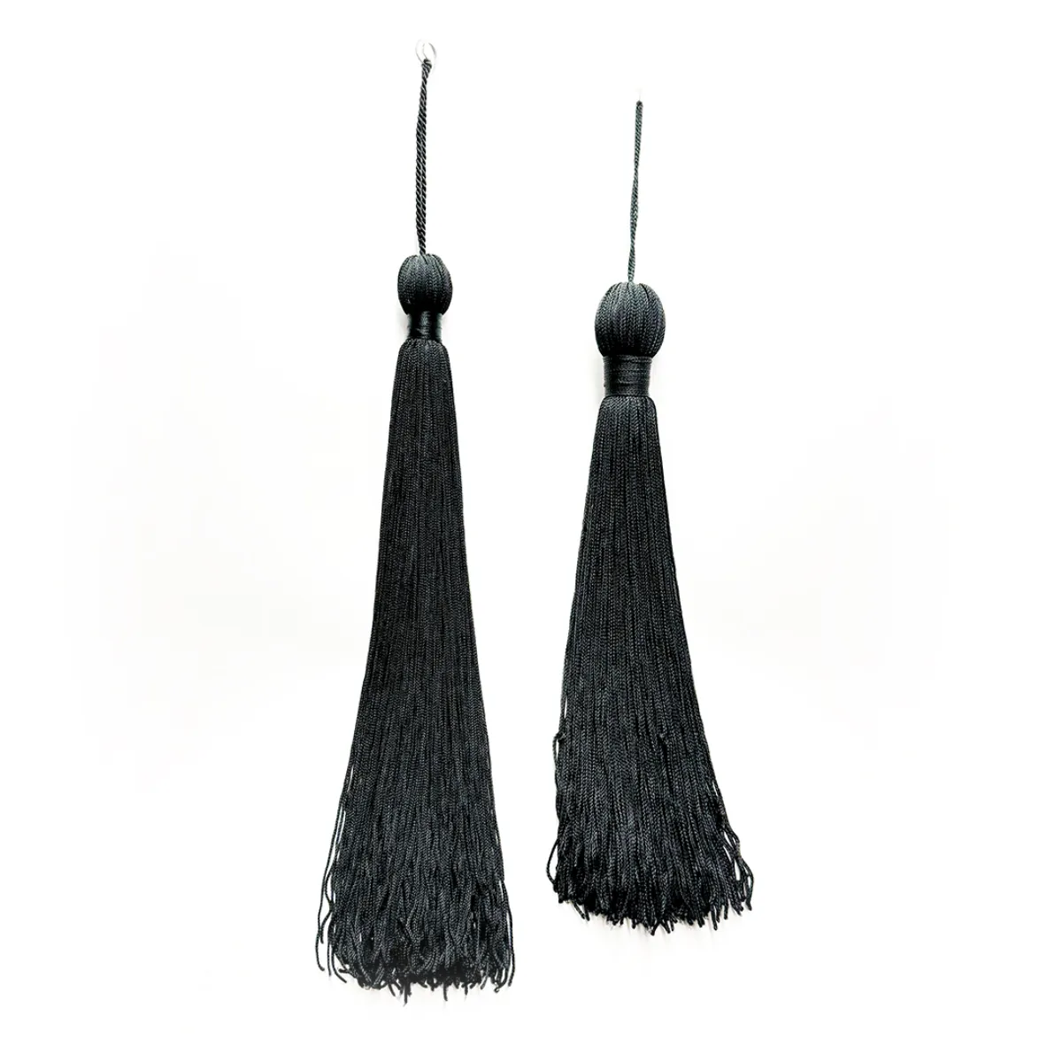 Pair of 19th Century Hearse Black Decorative Tassels