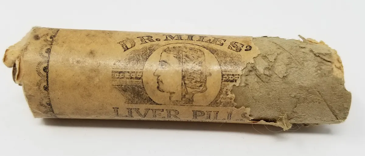 Dr. Miles Liver Pills Labelled Medicine Glass Vial