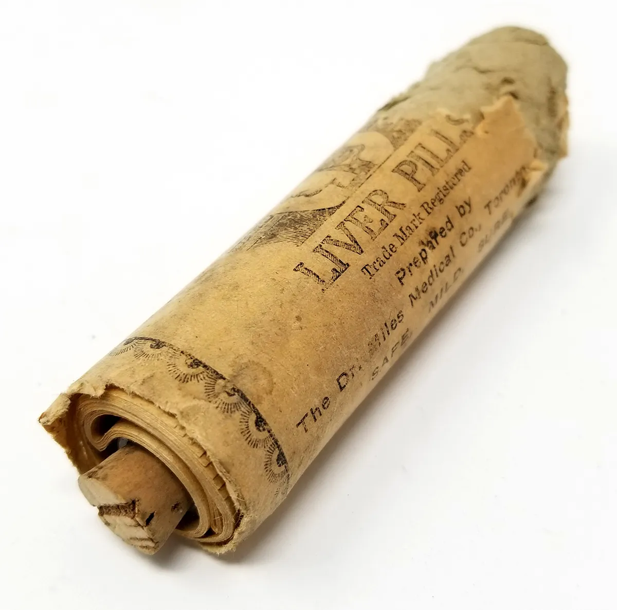 Dr. Miles Liver Pills Labelled Medicine Glass Vial