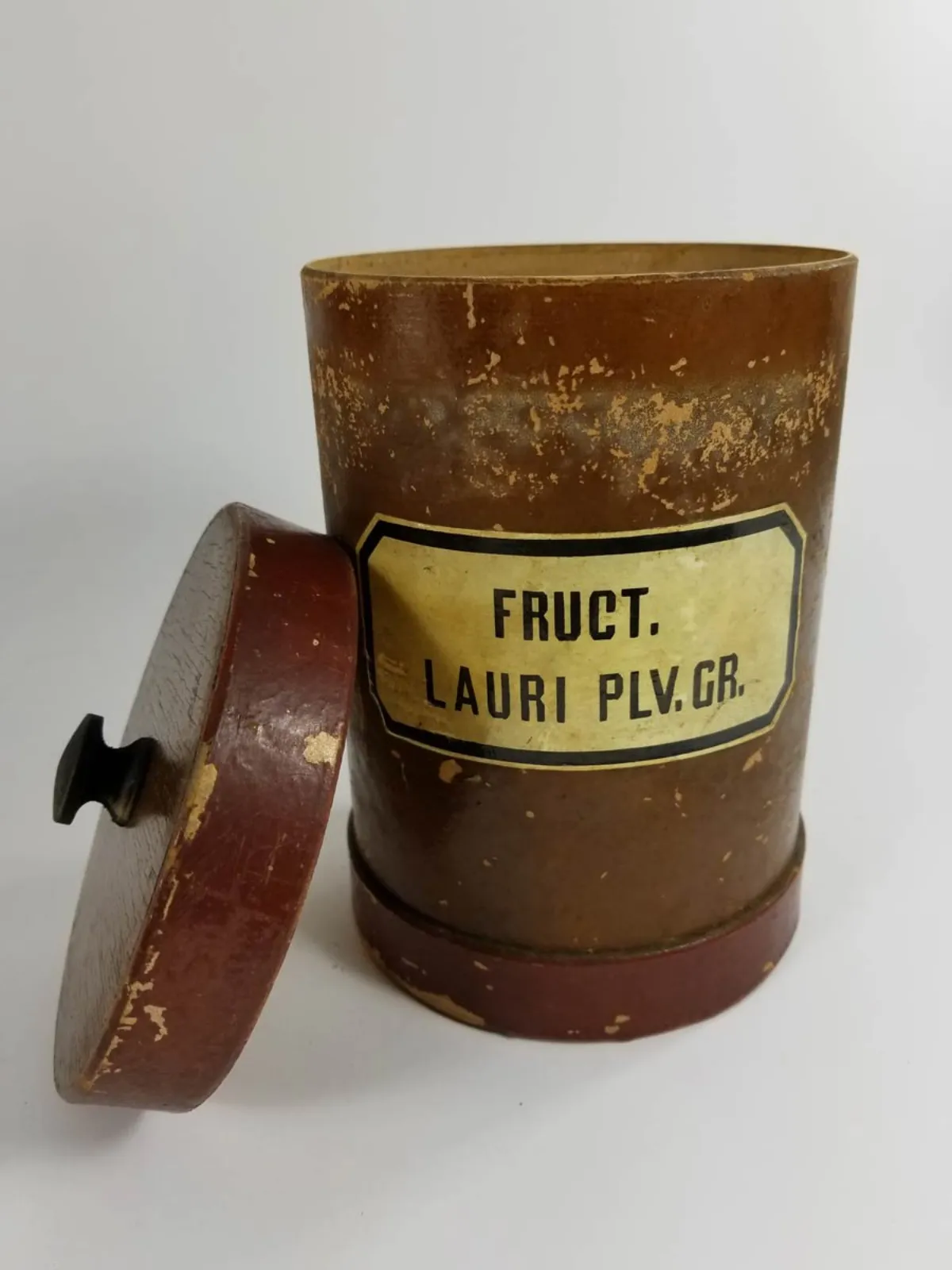 Antique, Labeled set of Wooden apothecary containers