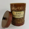 Antique, Labeled set of Wooden apothecary containers