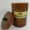 Antique, Labeled set of Wooden apothecary containers