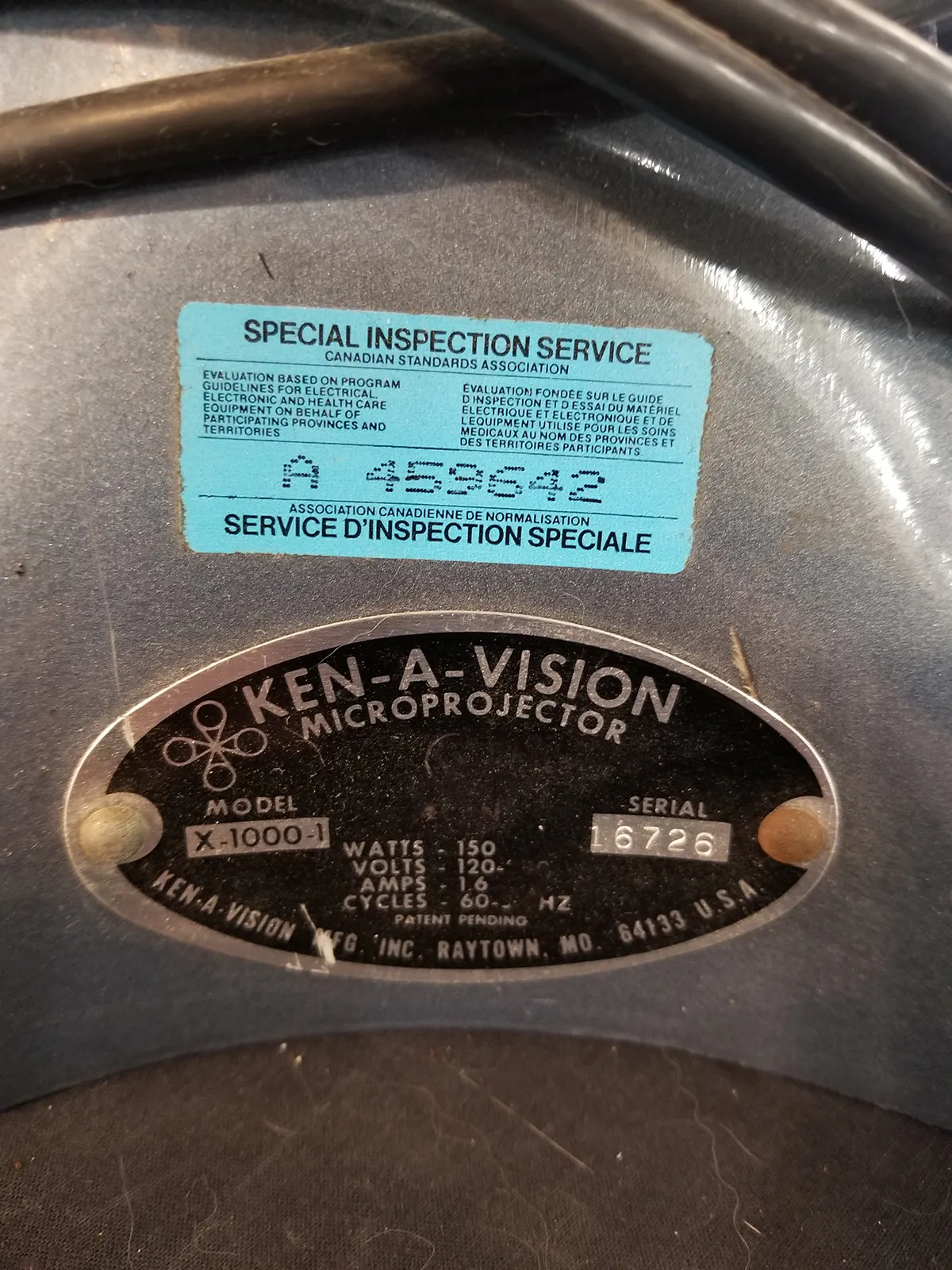 Ken-A-Vision X1000 Microprojector (110 V, Blue)