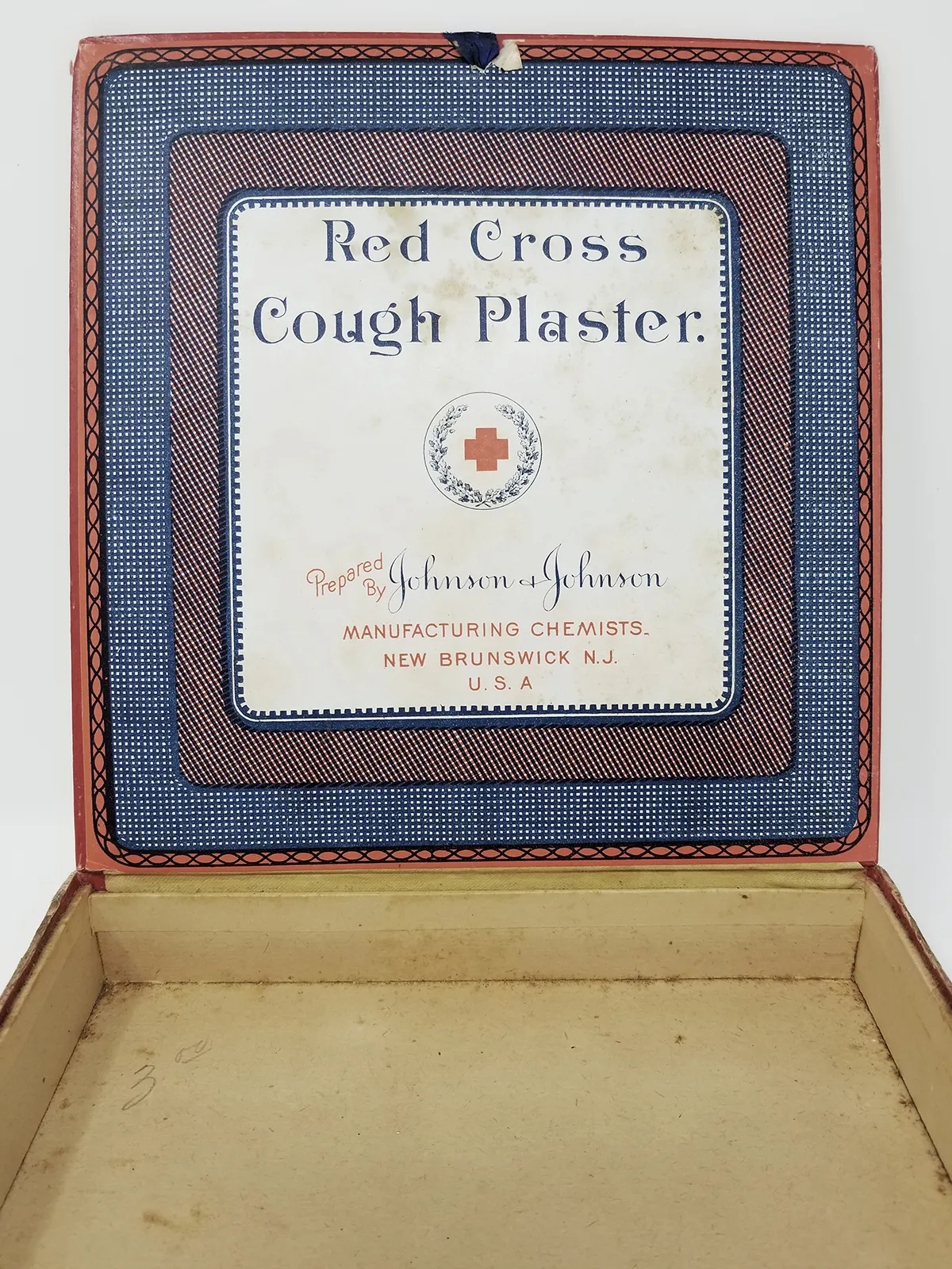 Red Cross Medicinal Cough Plasters Product Box