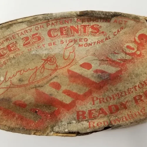 R.R.R. No. 3 Bentwood Labelled Medicine Pill Box