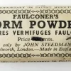Old-Store-Stock Faulconer's Worm Powders