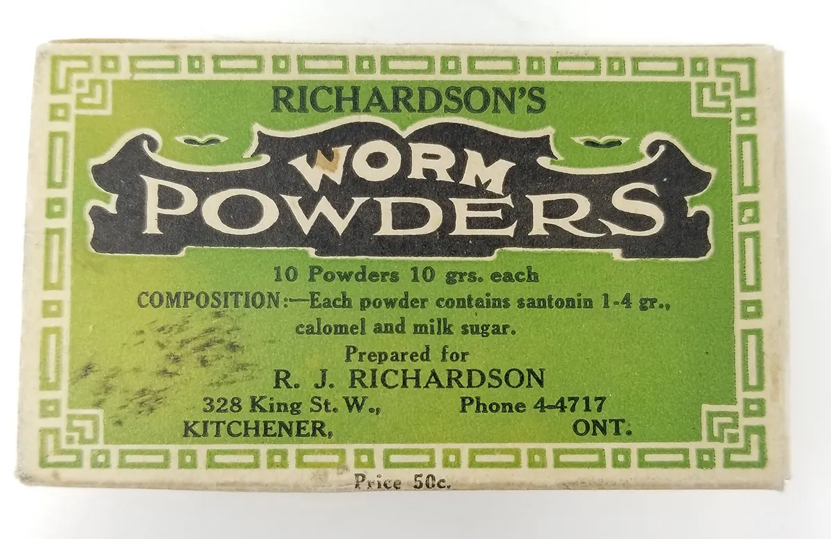 MS099-A Richardson's Worm Powders Product Box