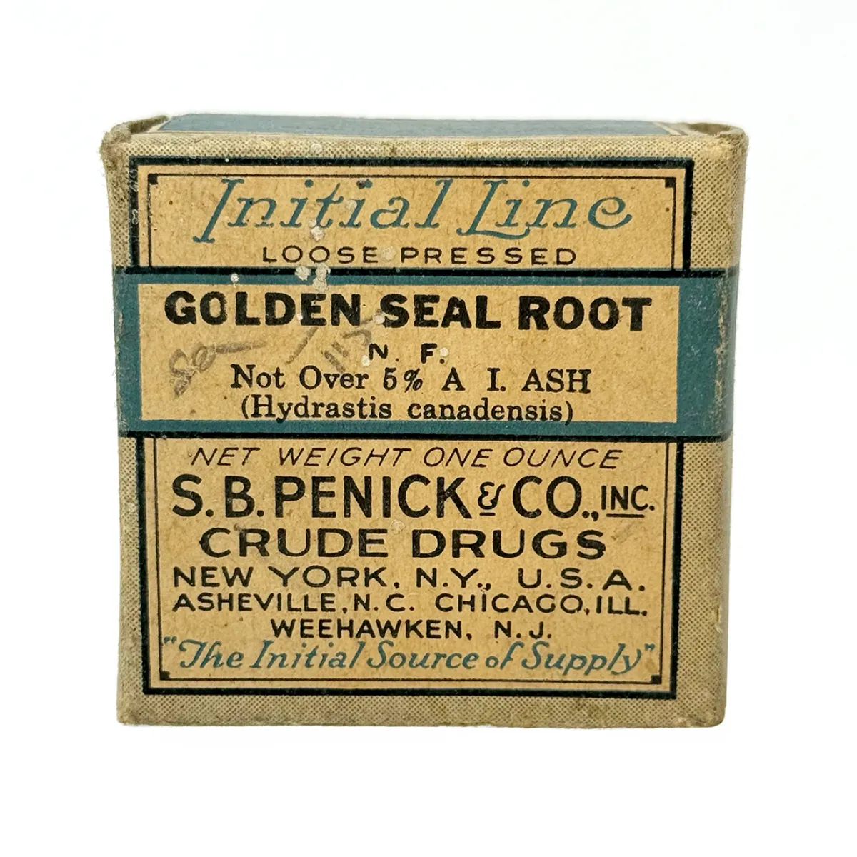 Vintage Golden Seal Root Herbal Medicine Box