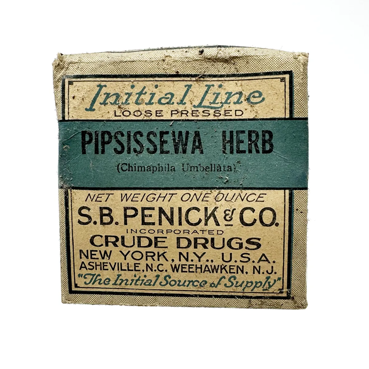 Antique Pipsissewa Herb Medicine Box