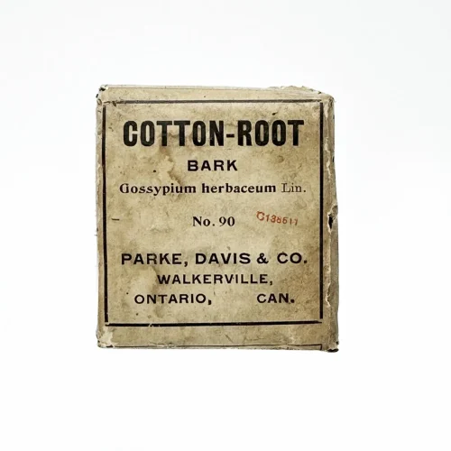 Vintage Cotton Root Herbal Medicine Packet with Contents