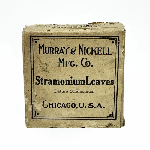 Antique Stramonium Leaves Herbal Medicine Packet with Contents