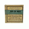 Antique Hair Cap Moss Herbal Medicine Box with Contents